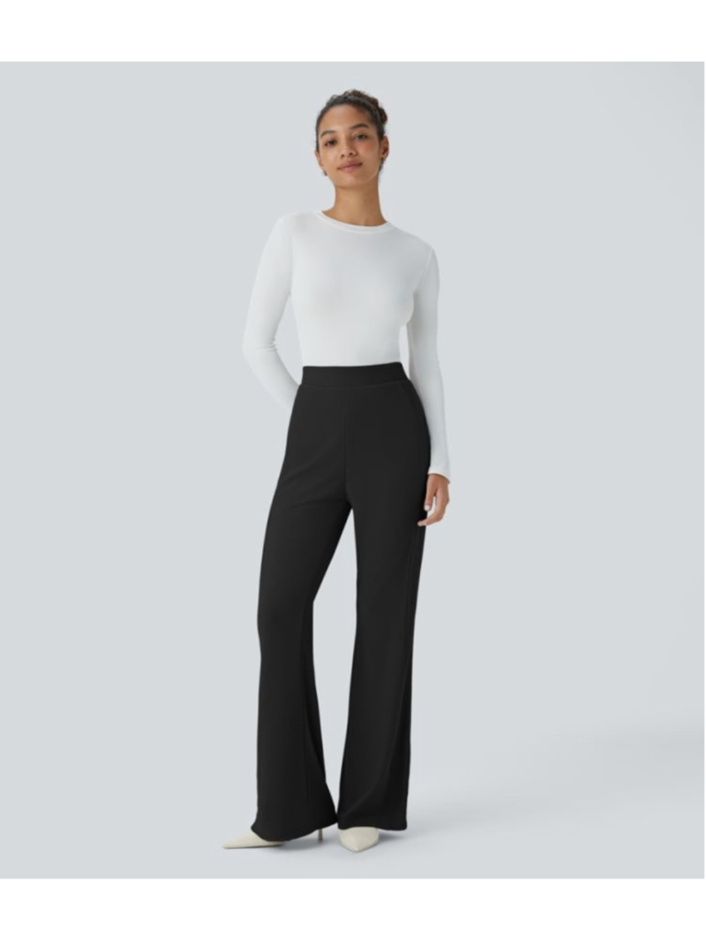 Halara Flex™ High Waisted Pocket Micro Waffle Work Pants Size L Reg NWT
